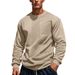 Autumn Winter New American High Street Amekaji Corduroy Patchwork Crew Neck Men's Casual Sweatshirt_voghion.com