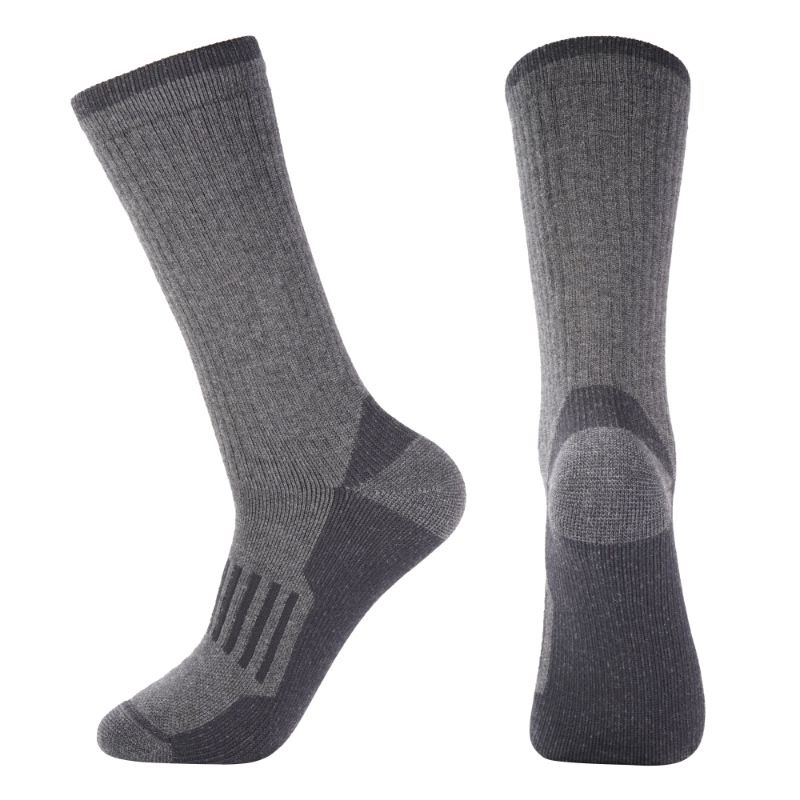 Merino Wool Mid-Calf Terry Ski Climbing Hiking Mountaineering Men's Thickened Sports Socks_voghion.com