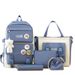 Four-piece Backpack Large Capacity Five-piece Backpack Student Schoolbag_voghion.com