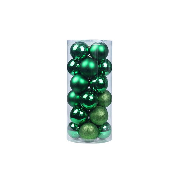 24-Piece Christmas Ornament Ball Set - 3cm Decorative Hanging Balls For Tree, Home, Shop & Window Display_voghion.com