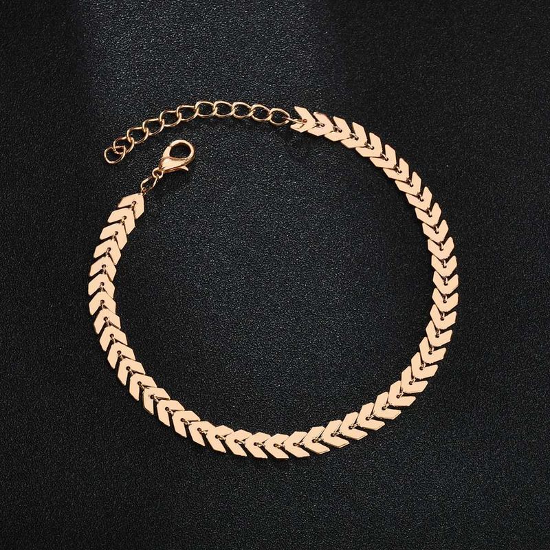 Strand Fuß Schmuck Mode Einfache Böhmische Fischgräte Pfeil Einzigartige Flugzeug Kette Fußkettchen_voghion.com