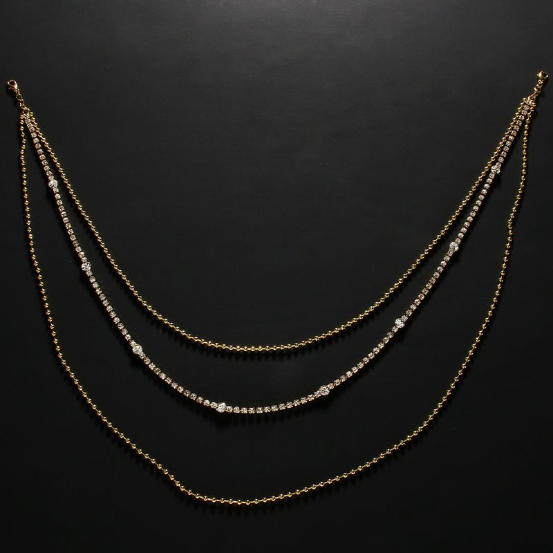 Hot-selling Multi-layer Back Chain Cross-border Bridal Wedding Rhinestone Shoulder Chain Body Chain Dress Accessories Back Chain_voghion.com