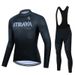 STRAVA Langarm-Radtrikot-Set, Team Edition, schnelltrocknende, atmungsaktive Trägerhose, anpassbares Design_voghion.com