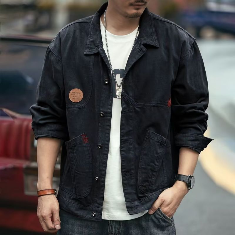 Jas Herfst En Winter Revers Nieuwe Harajuku Trendy Mannen Jeugd Populaire Effen Kleur Dagelijkse Trend Bovenkleding Standaard Eenvoudig Lo_voghion.com