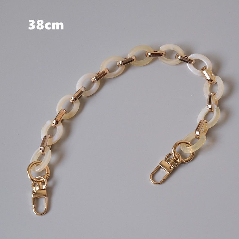 Women's Round Colorful Acrylic Resin Spring Summer Handmade Detachable Thick Bag Decoration Chain_voghion.com