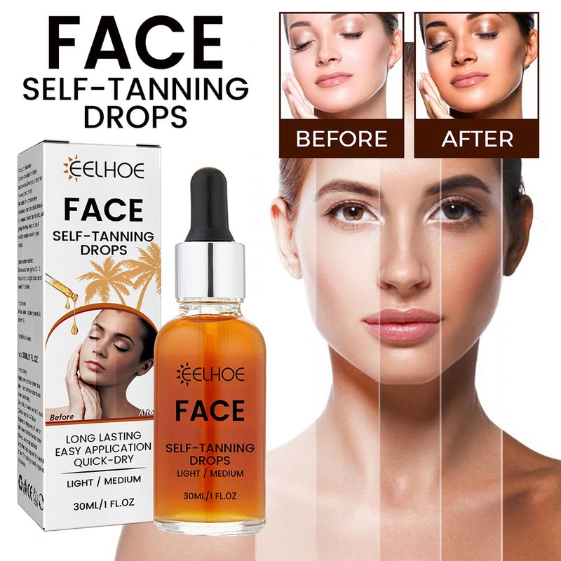 Blackening 30ml Facial essence Fast Create Dark Natural Tan Teint Ansigts Selvbruner Serum Suthing Oil L_voghion.com