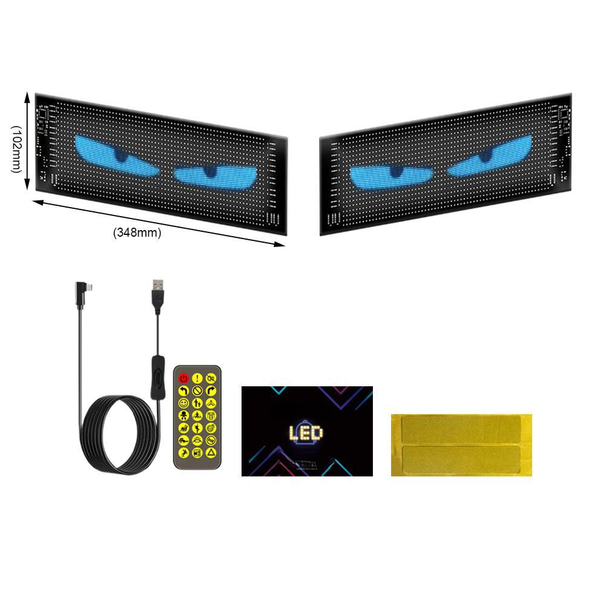 Internet Celebrity Specific Demon Screen Eye Truck Dynamic LED Light Intelligent Car Sticker_voghion.com
