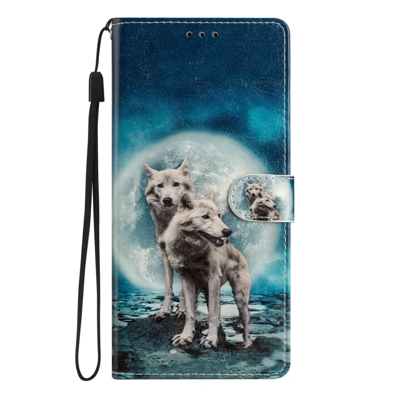 Magnētisks ādas maka atvāžamais futrālis iPhone 12 Mini 13 Pro Max 14 Plus 16E aizsargājošajam tālrunim Krāsu krāsošana Aizmugurējā vāka Fundas_voghion.com