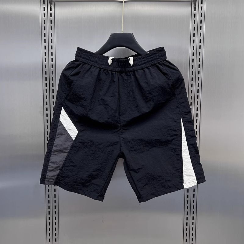 Shorts d'été pour hommes, coupe ample, coupe droite, style coréen, tendance, rayés, séchage rapide, pour jeunes_voghion.com