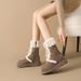 New mid-calf boots with cashmere padded warm shoes retro booster boots_voghion.com
