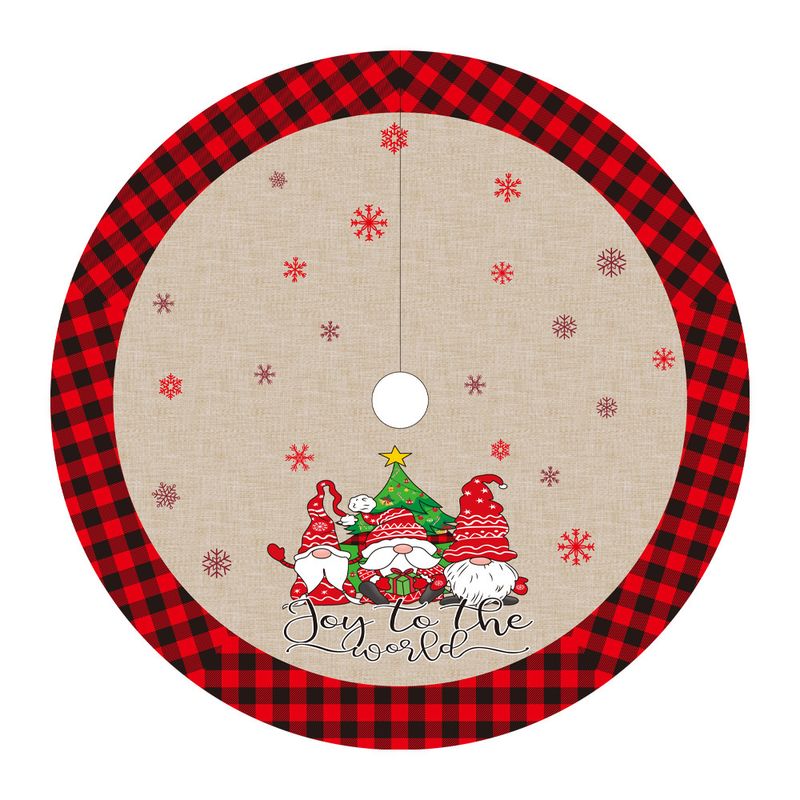 Natal novo 120CM impressão sem rosto boneca saia de árvore árvore de Natal decoração de fundo cena vestir-se_voghion.com