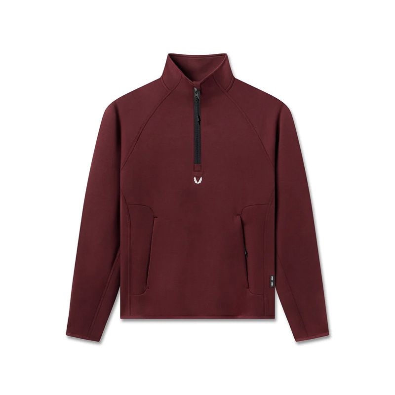 Felpa invernale da uomo con mezza cerniera e collo alto - Pullover in pile pesante da 400 g, giacca casual calda e spessa per il freddo_voghion.com