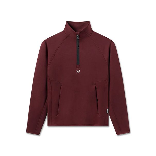 Felpa invernale da uomo con mezza cerniera e collo alto - Pullover in pile pesante da 400 g, giacca casual calda e spessa per il freddo_voghion.com