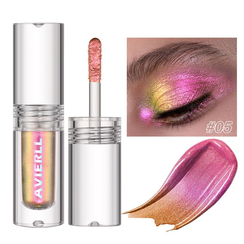 Aurora Multi Chrome Fard à Paupières Pigments Longue Durée Caméléon Paon Galaxy Chrome Glitter Fard à Paupières Liquide pour Fête Performance Festival de Musique_voghion.com