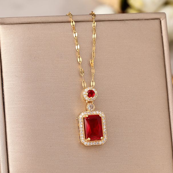 Set di orecchini e collana con anello geometrico classico in zircone e cristallo di smeraldo, gioielli con catena per clavicola di alta qualità._voghion.com