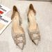Strassperlen-Quadratschnalle, einzelnes Modell, Sommer 2022, neue hohle High Heels für Damen, spitz zulaufend, flach, französischer Stil, Mädchen, Hochzeit_voghion.com