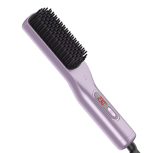 Nouveau peigne lissant multifonctionnel pour cheveux bouclés et raides, appareil ménager à ions négatifs, sans danger pour la coiffure_voghion.com