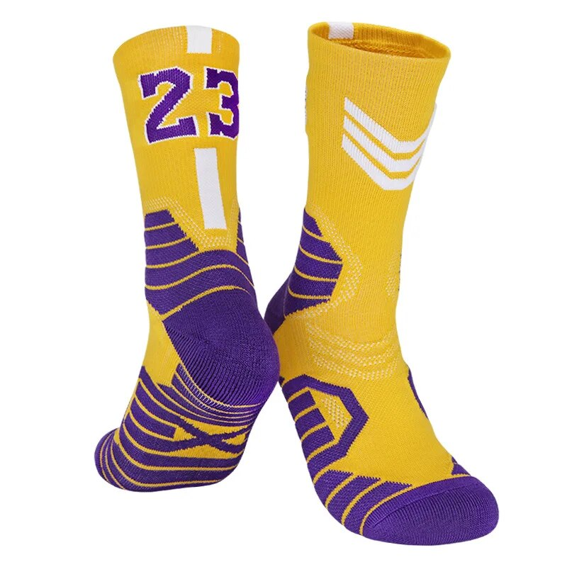Men's Basketball Number Sports Knee High Thickened Towel Bottom Cycling Running Basket Child Adult calcetines Socks_voghion.com