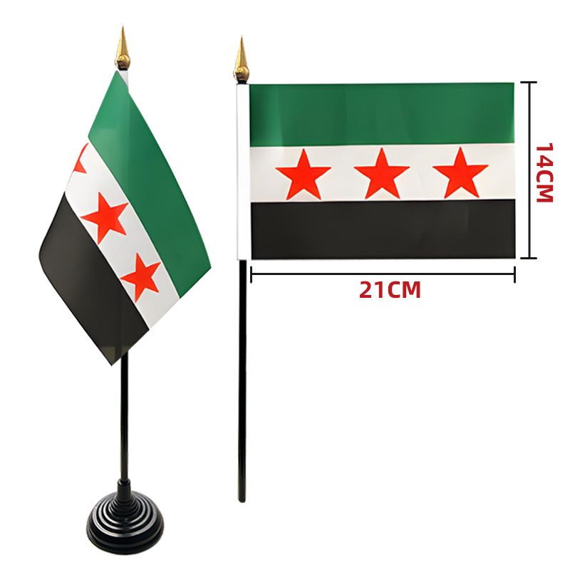 Home & Garden Spot Syrische Flagge drei Sterne Flagge der Syrischen 3x5FT Schal Handfahne_voghion.com