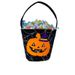 Halloween Trick Or Treat Bag - Spooky Pumpkin Candy Bucket With Spider, Bat & Cat Designs_voghion.com