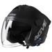 3C Certified 3/4 Motorcycle Helmet With Dual Visor & Bluetooth – Lightweight ABS Shell, 8 Color Options_voghion.com