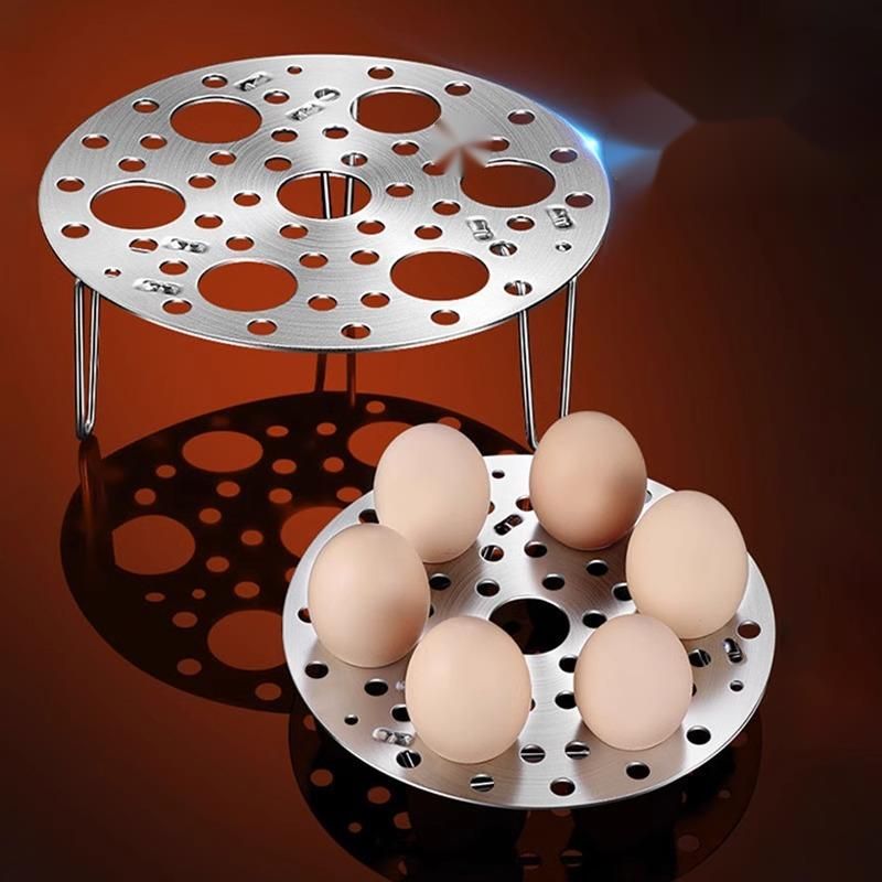 Stainless Steel Foldable Egg Kitchen Multi-Functional And Stewing Pot Rack Water Separator Steaming Grid Steamer Basket_voghion.com