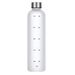 1L Large Capacity Water Bottle For Girls Frosted Water Cup Metal Lid Water Bottle With Time Marker Reusable Drinking Bottle_voghion.com