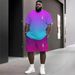 Men's Clothing Plus Size Summer T Shirt Shorts Suit Pattern Color Changing 3D Digital Printing Casual Beach Pants Suit_voghion.com