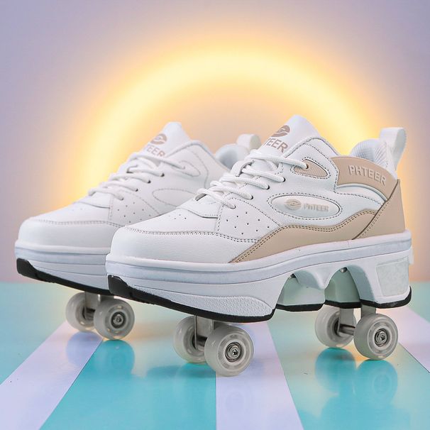 Deformed Four Wheeled Running Shoes That Can Walk And Skate Wheel Shoes New Roller Skates Roller Skates_voghion.com