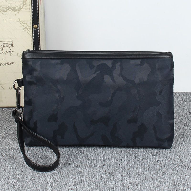 Borsa da polso da uomo, grande capacità, in tessuto Oxford, pochette, borsa casual in nylon, mimetica, per cellulare_voghion.com