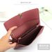Damen-Geldbörsen, großes Fassungsvermögen, lange Geldbörsen für Damen mit Handytasche, Doppelreißverschluss, rote Geldbörse aus weichem Leder, Damen-Clutch-Geldbörse_voghion.com