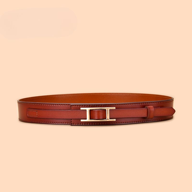 Designer leather belt women's belt decorative versatile with coat waist elastic elastic belt_voghion.com