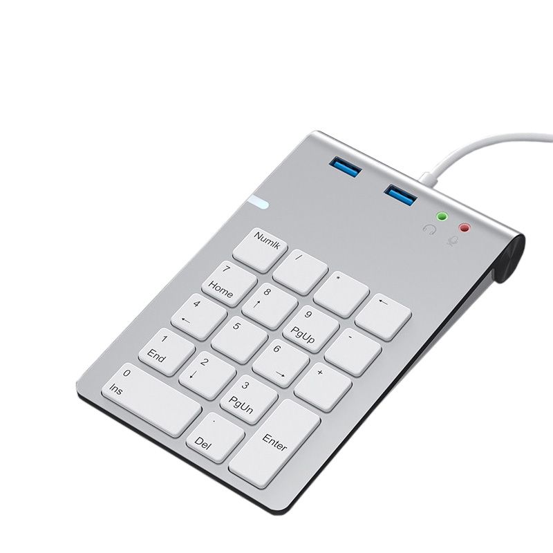 Kabelgebundener Bürocomputer mit erweitertem USB-Ziffernblock_voghion.com