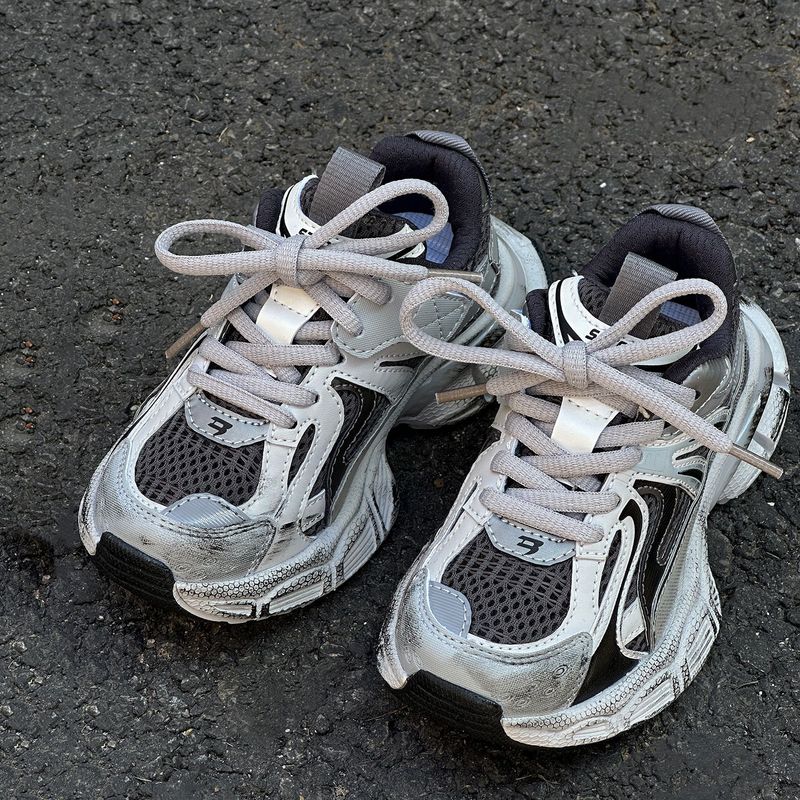 2024 frühjahr Neue Sport Mode Farbige Männer der Frauen Papa Eltern Kind Mittlere und Große kinder Laufschuhe_voghion.com