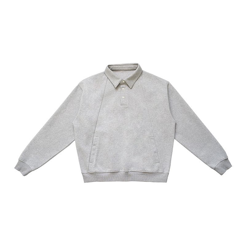 felpa in cotone spaziale a doppio strato d'aria, vintage, con revers semi-aperto e taglio diviso, destrutturata_voghion.com
