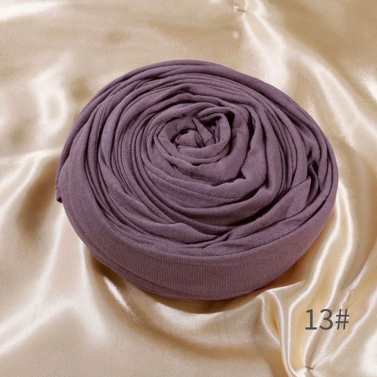 Malay Modal Head Wrap Convenient Scarf Monochrome Mercerized Cotton Jersey Headscarf Soft Shawl Fashionable Long Scarf_voghion.com