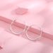 Women's S999 Pure Silver Plain Hoop Drop Earrings - Sleep-Friendly Design, No Need To Remove, Gentle For Piercing Care With High-End Minimalism_voghion.com
