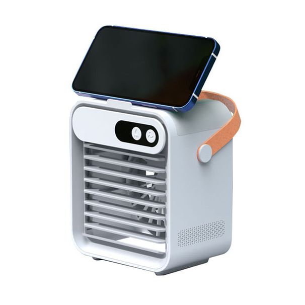 Mini Air Cooler Air Conditioner Home Outdoor Small Air Cooler Portable Mobile Phone Holder Spray USB Electric Cooler Fan_voghion.com