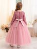 Weihnachtspartykleid für Kinder, eleganter Prinzessinnen-Stil, geeignet als Geburtstags-/Eventgeschenk, Party, Hochzeit, Blumenmädchen_voghion.com
