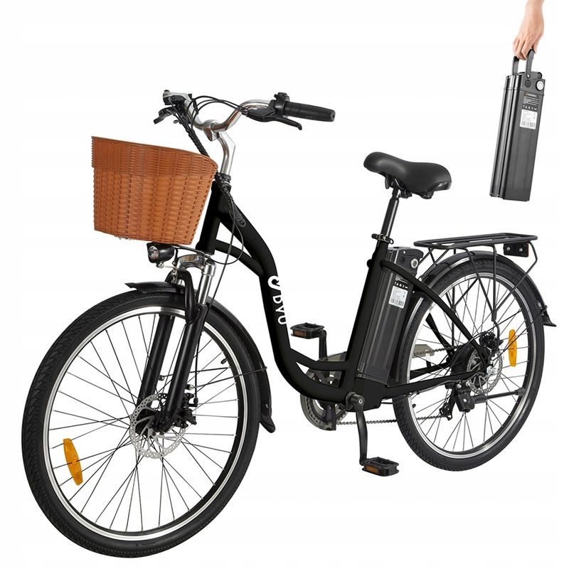 DYU C6 Elektrikli Bisikletler 250W 25KM/H 36V 12.5Ah Menzil 60KM 26 İnç_voghion.com