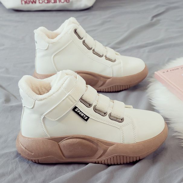 Bottes courtes en coton pour femme, doublées en polaire, polyvalentes, collection hiver 2025, réf. 6012_voghion.com