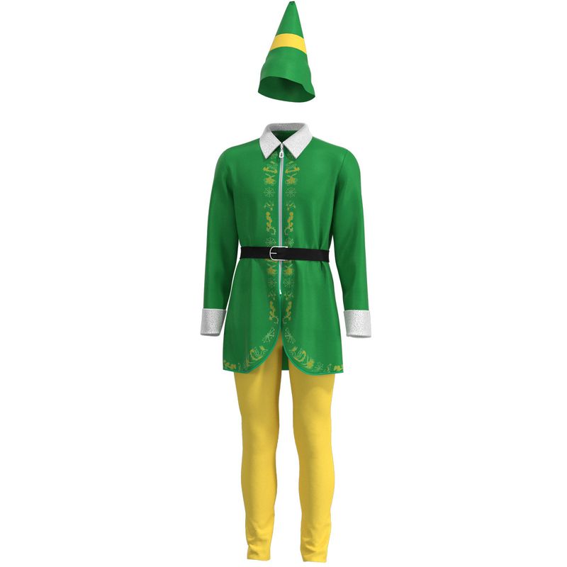Parent child men and women Christmas clothes Halloween costumes adult Christmas elf green costume cosplay elderly festival_voghion.com