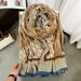 New letter fashionable western-style silk women's multifunctional Korean version simple outer shawl autumn winter cotton_voghion.com