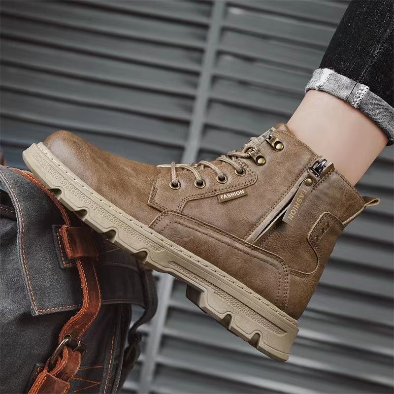 Herren Militär Kampfstiefel Knöchel Taktische Stiefel Große Größe 39-46 Armeestiefel Männliche Arbeitssicherheitsschuhe Motorradstiefel_voghion.com