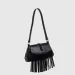 2025 New Rivet Hollow Single Shoulder Handbag Magnetic Buckle Tassel Saddle Zipper Pleated Women's Bag_voghion.com