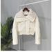 Women's Clothing winter new design lamb wool lapel fashionable Korean style thick short bread coat cotton coat trendy_voghion.com