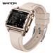 Square Multi-Function Digital Analog Watch With Transparent Case, Dual Time Display, Alarm, Stopwatch, Waterproof, And Luminous Feature_voghion.com