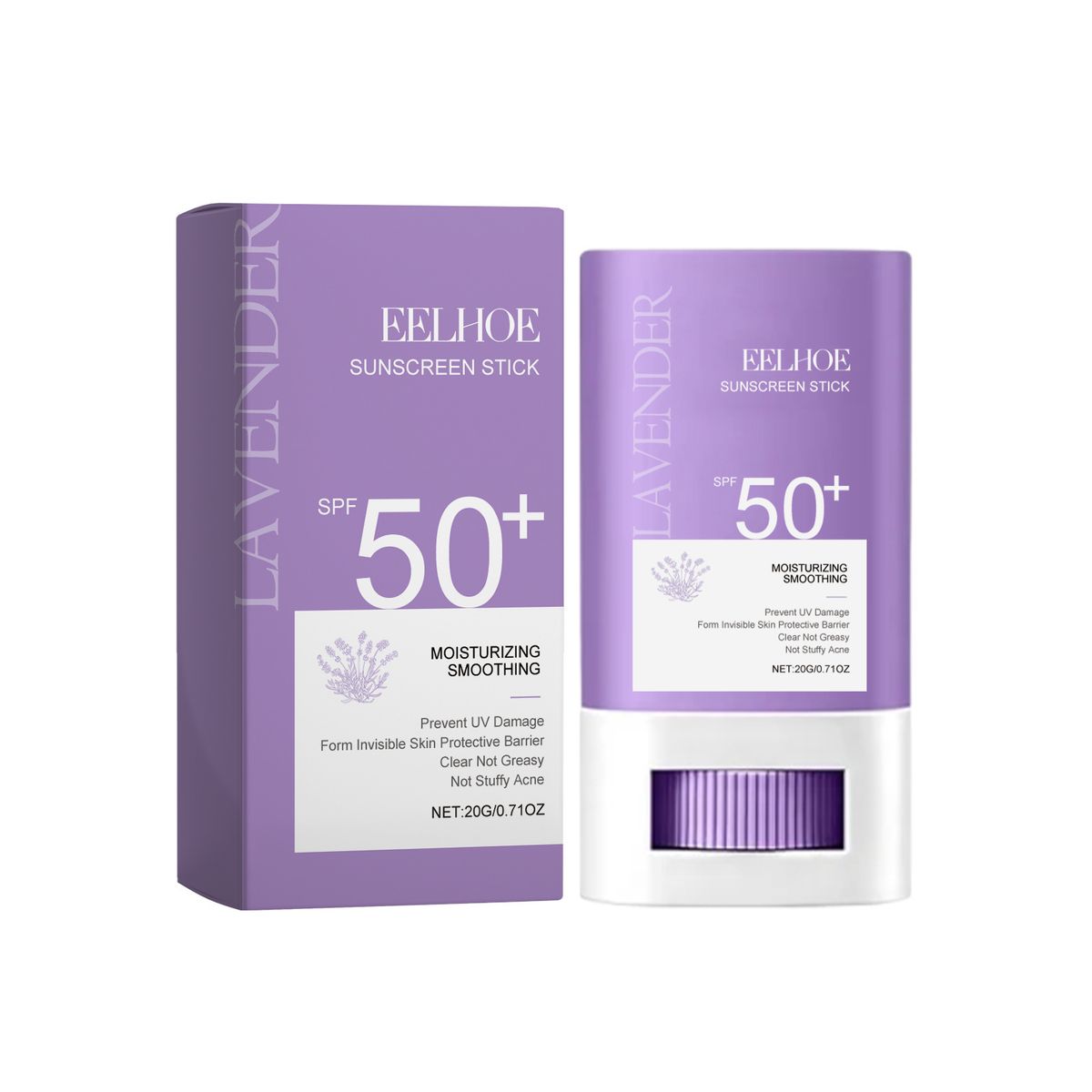 EELHOE Lavender UV Outdoor Brightening Skin Tone Moisturizing Non Greasy Protection Cream_voghion.com