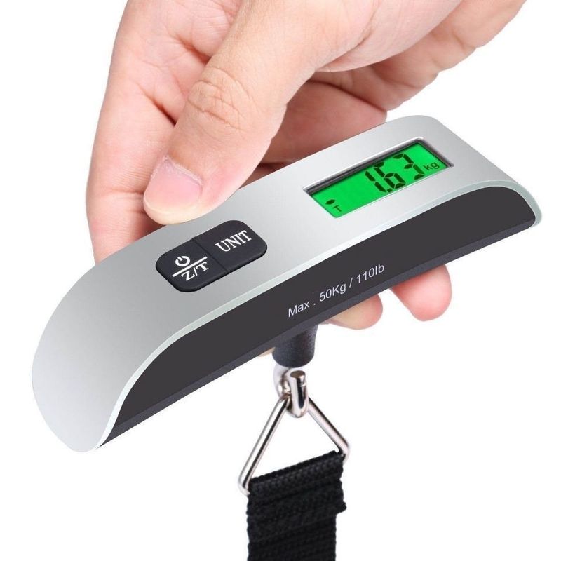 Electronic Luggage Portable Household Handheld Bag 50KG Spring Hanging Scale_voghion.com
