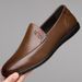 Leather Good Quality Casual Loafers Breathable Sole Soft Surface Slip-On Versatile Men's Shoes_voghion.com
